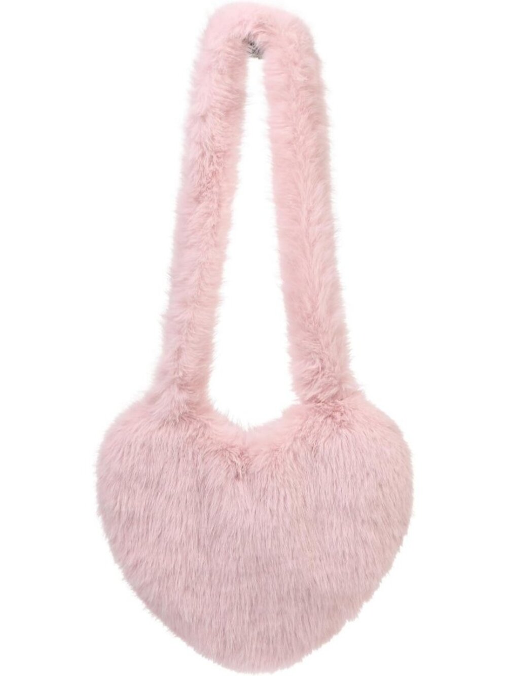 Faux Fur Heart Shaped Crossbody Tote Bag | Stylish Women's Shoulder Purse